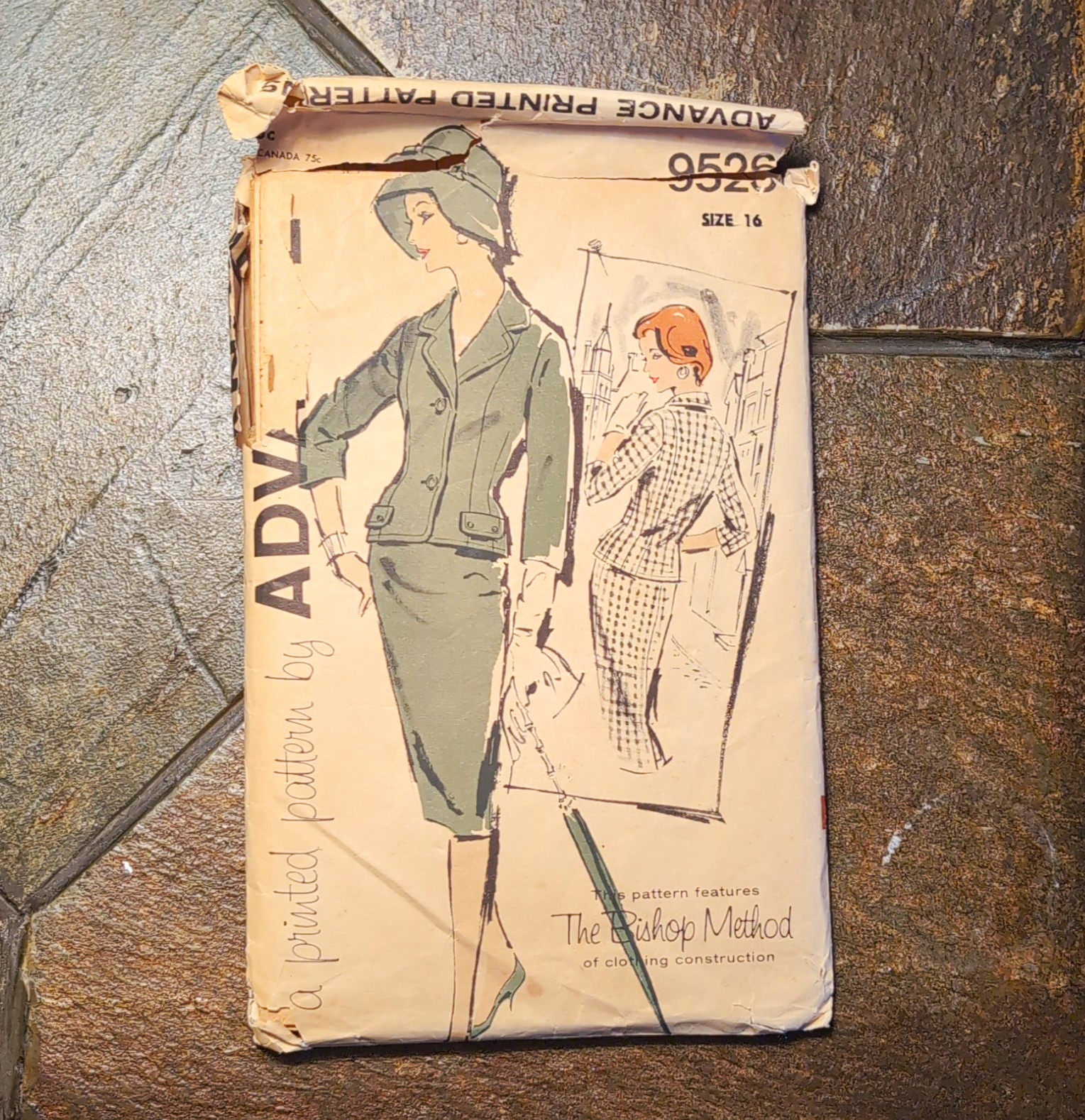 Advance 9526 Vintage 1950s Suit Sewing Pattern Women’s 16 Cut Advance 9526 Vintage 1950s Suit Sewing Pattern Women’s 16 Cut