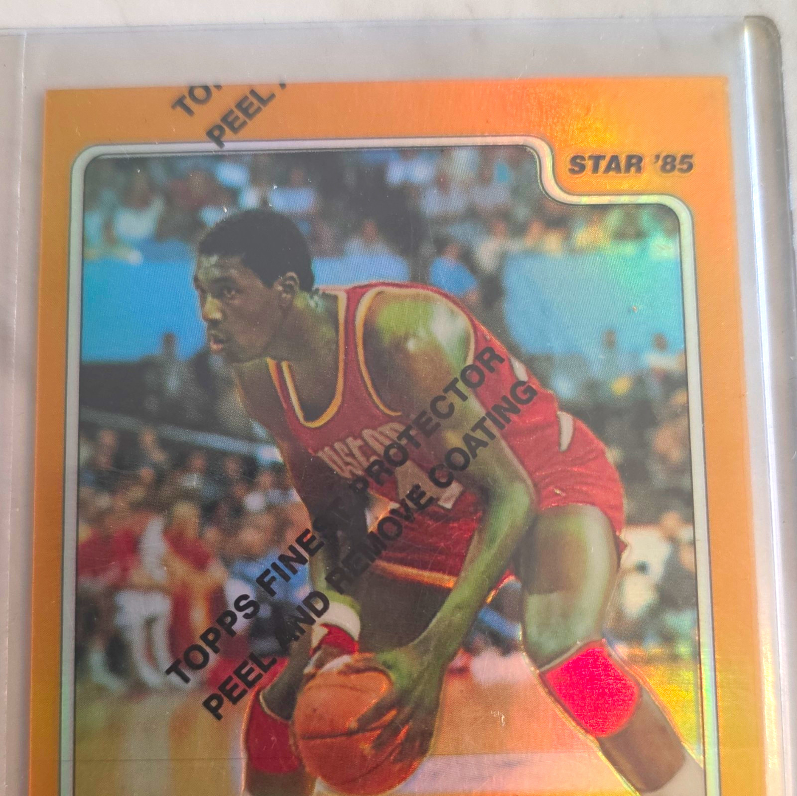 Star Co. 1984 Star \'85 Akeem Olajuwon #237 Houston Rockets Peel Coating Reprint