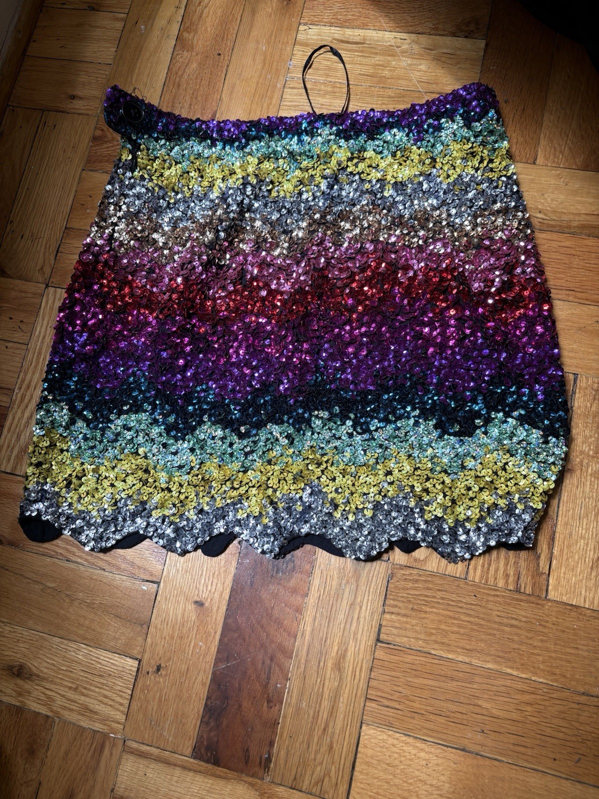 Ashish Woman’s Rainbow Multi Color Sequin Skirt
