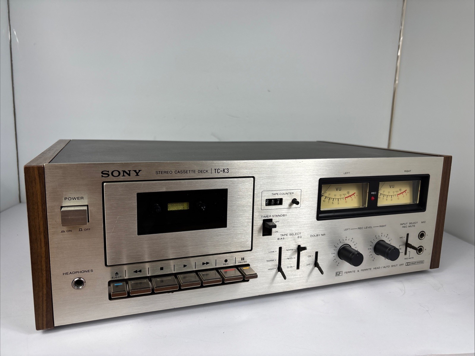 SONY TC-K3 Head Stereo Cassette Deck Dolby Serviced New Belts Fully Tested