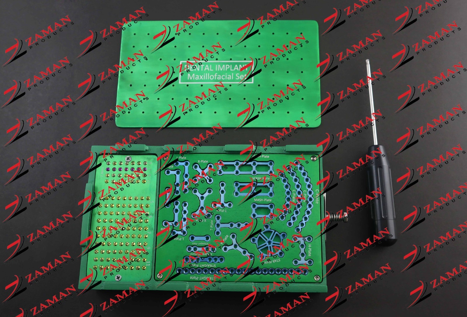 Maxillofacial CMF Mini Plates Reconstruction Plates & Screws Titanium 2.0mm kit