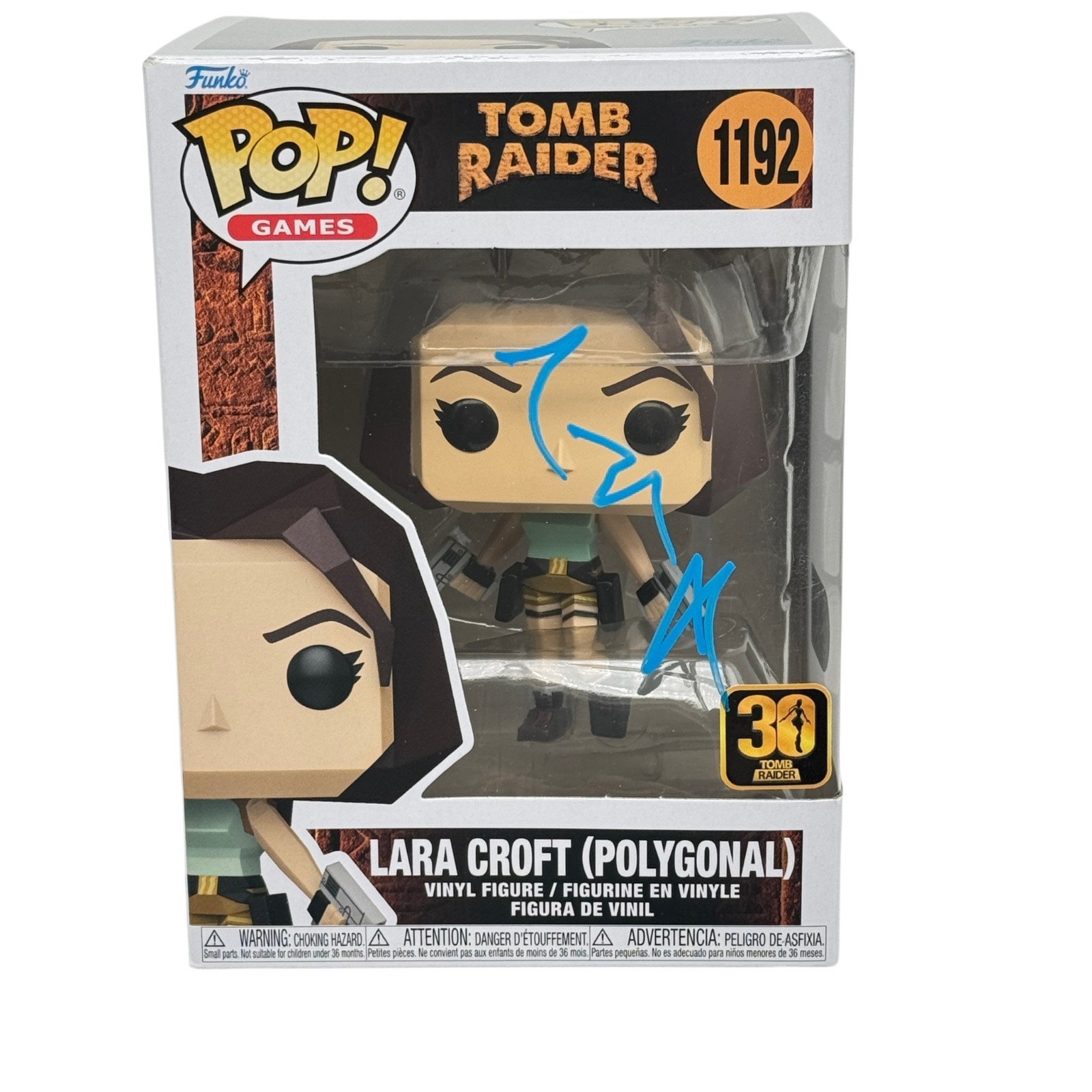 Angelina Jolie Signed Lara Croft Funko Pop #1192 Beckett Authentic Autograph