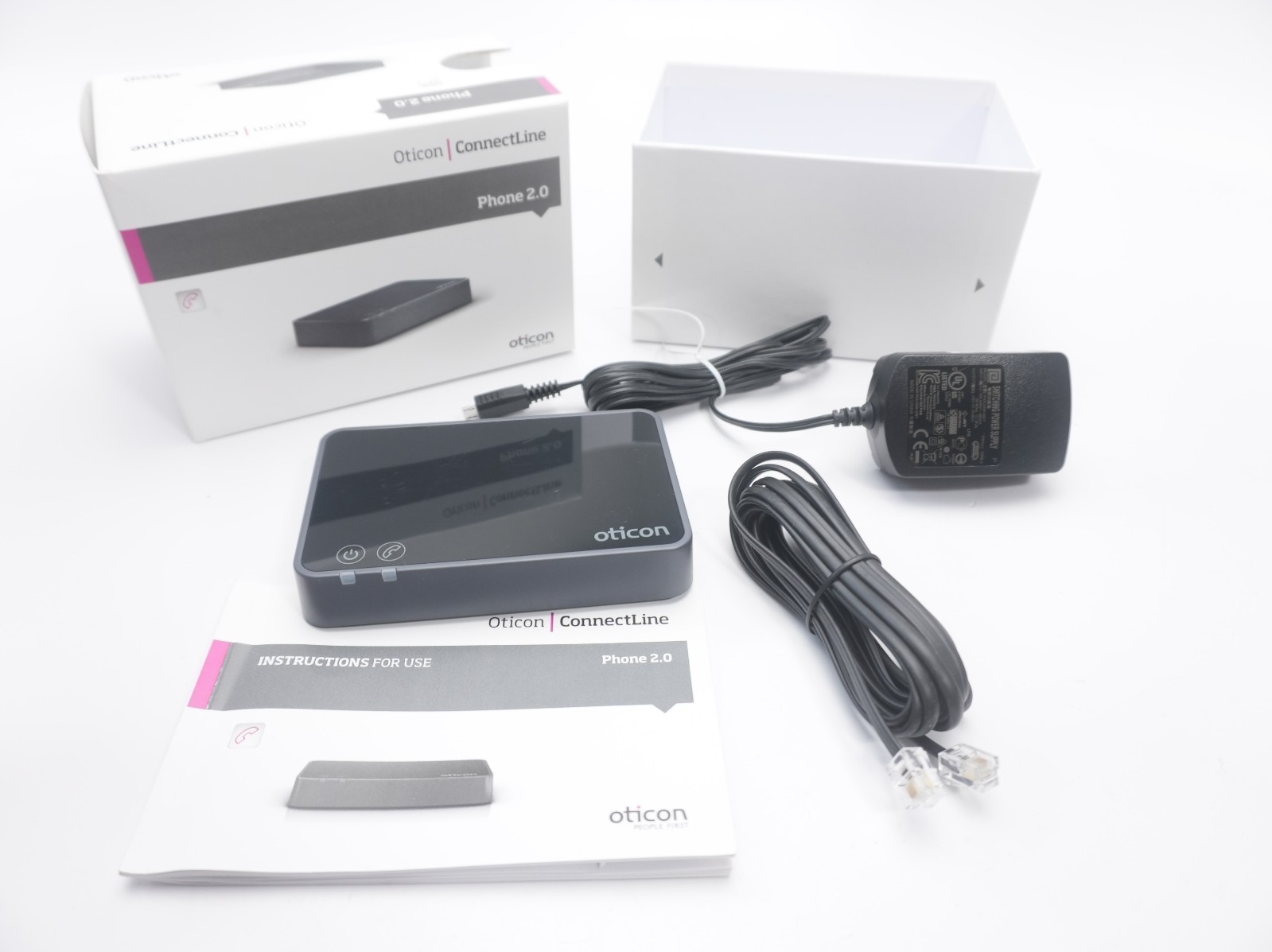 OTICON Connectline TV Adapter 2.0 BS-F200 Hearing Aid Streamer/ Phone 2.0