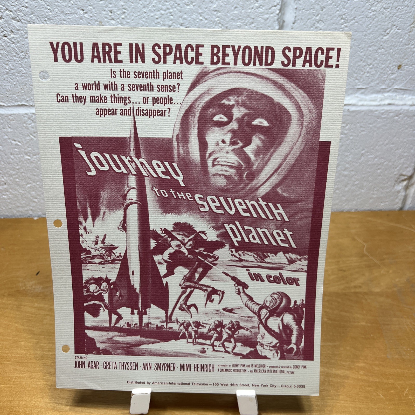 1962 Journey to the Seventh Planet Press Kit 10 Photos John Agar Greta Thyssen