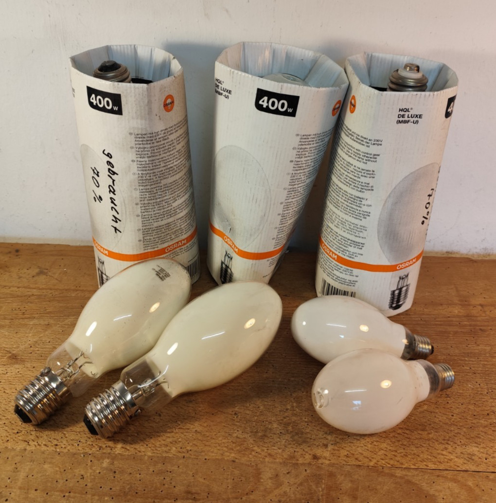 Lot Osram HQL MBF-U 400W 250W 125W light bulb incandescent lamp partly original packaging