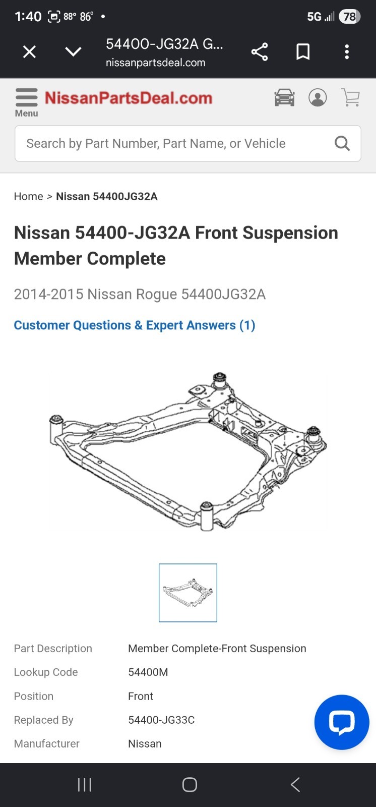 Oem 2008-15 Nissan Rogue 2.5l Front Subframe Suspension Crossmember Oem 2008-15 Nissan Rogue 2.5l Front Subframe Suspension Crossmember