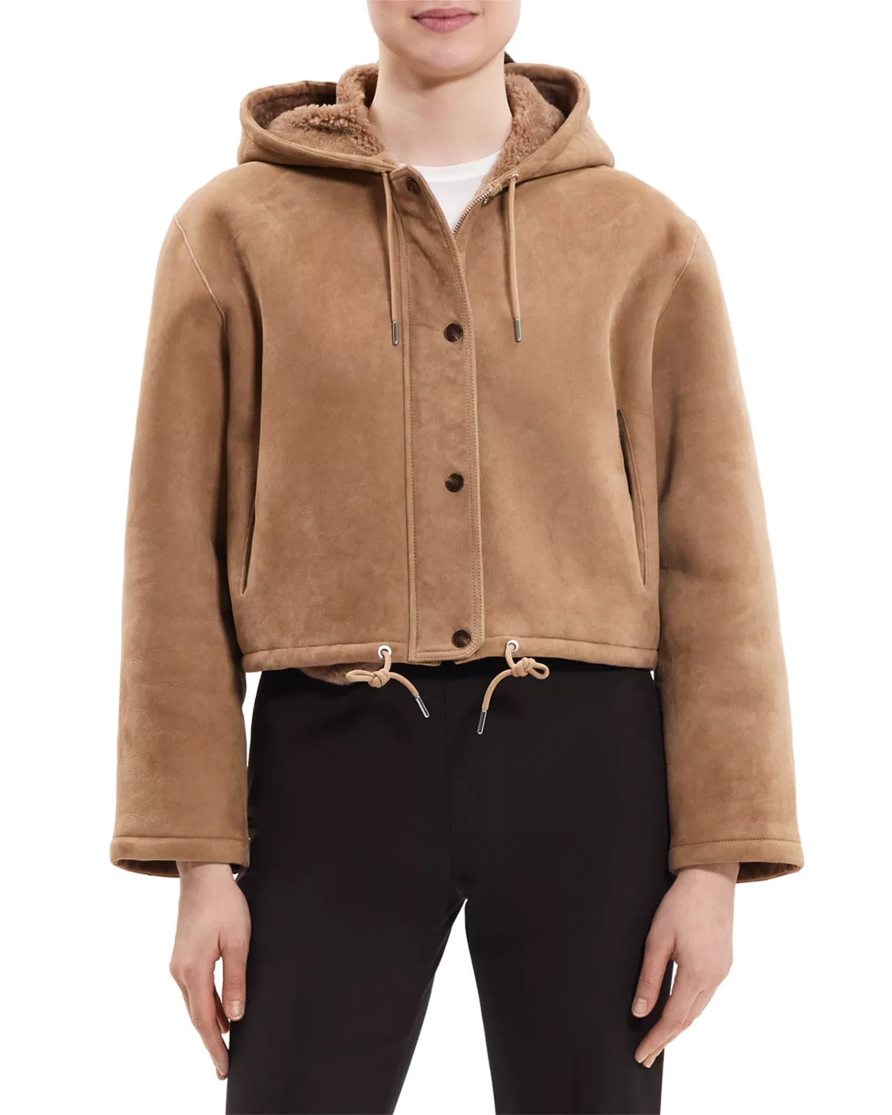 Theory Shearling Reversible Cropped Parka MSRP $2195