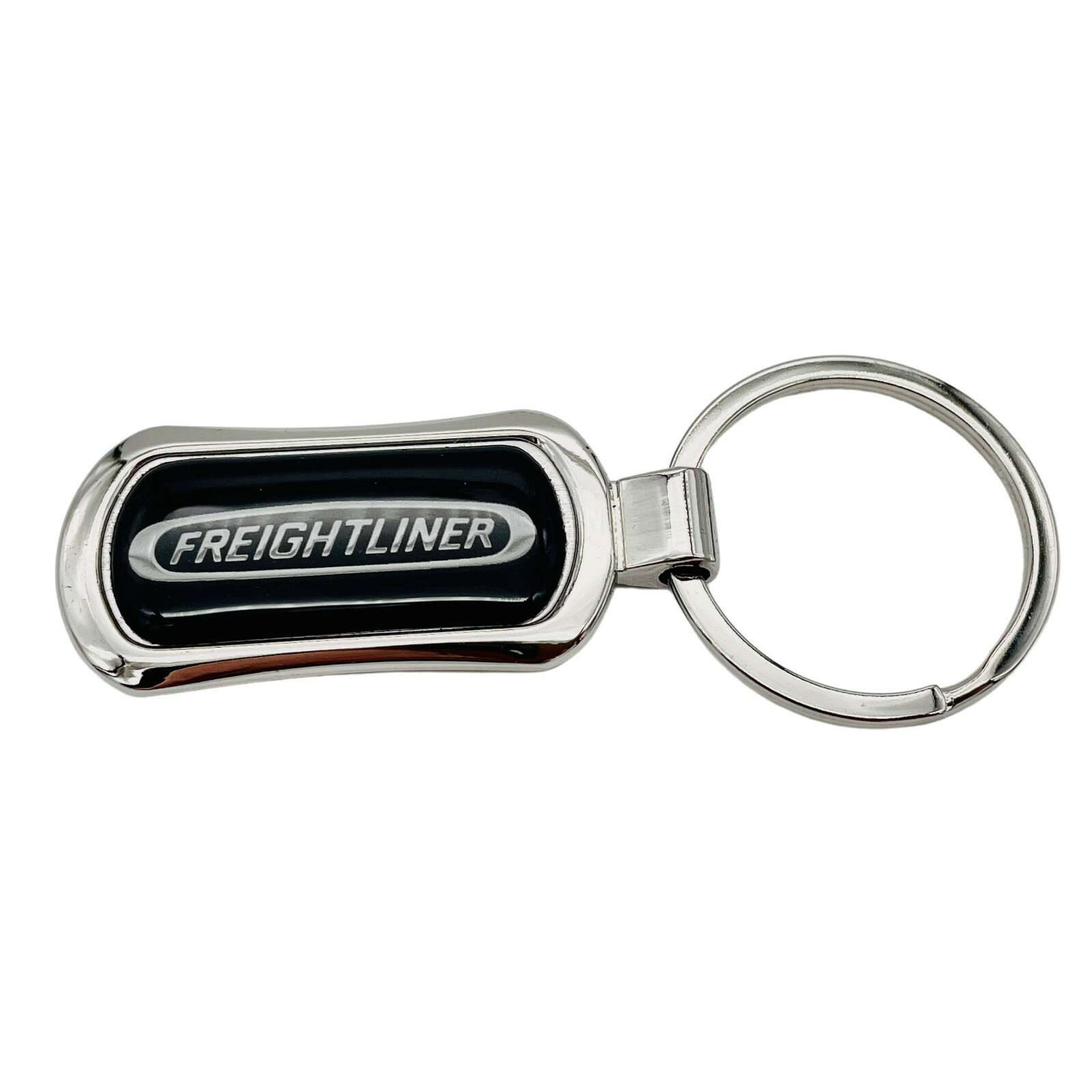 NEW - Freightliner Trucks Metal Chrome Keychain Key Tag FOB - semi, great gift