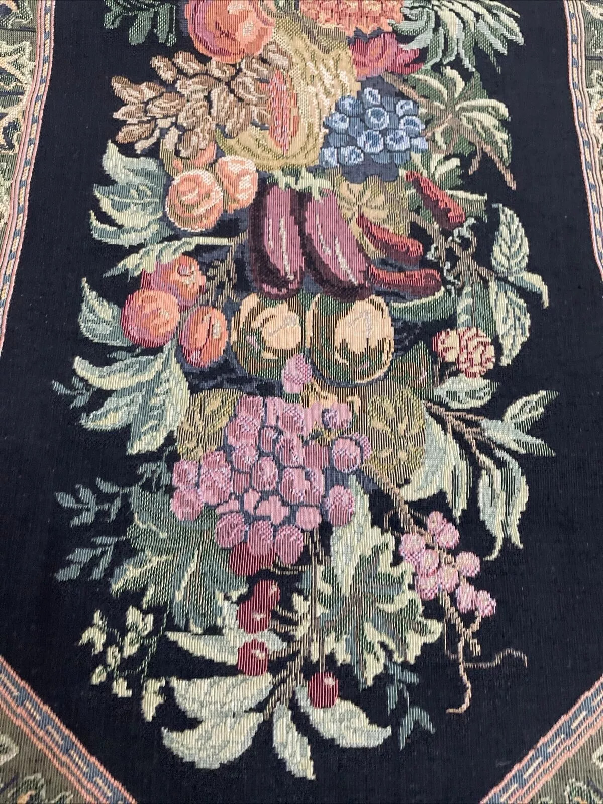 Table Runner Stunning Belgium Fruit Pattern Tapestry Decorative- 72” Long UNUSED Table Runner Stunning Belgium Fruit Pattern Tapestry Decorative- 72” Long UNUSED
