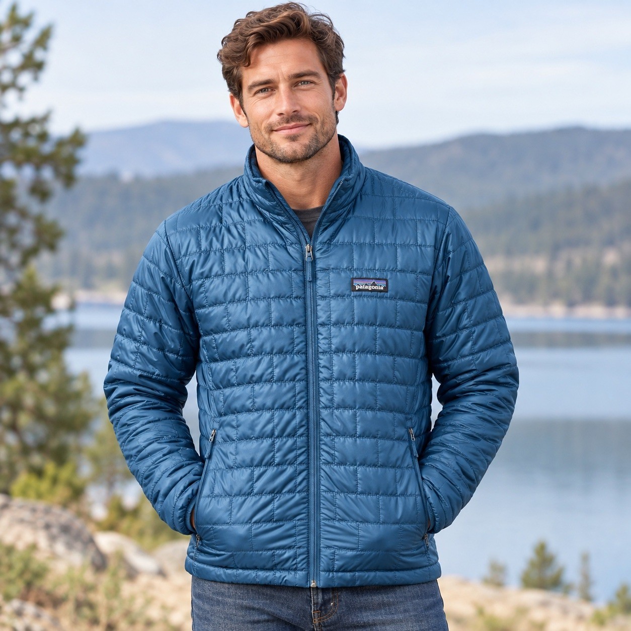 Patagonia Nano Puff Jacket Mens Medium Blue Excellent 84212 Puffer Insulated Patagonia Nano Puff Jacket Mens Medium Blue Excellent 84212 Puffer Insulated