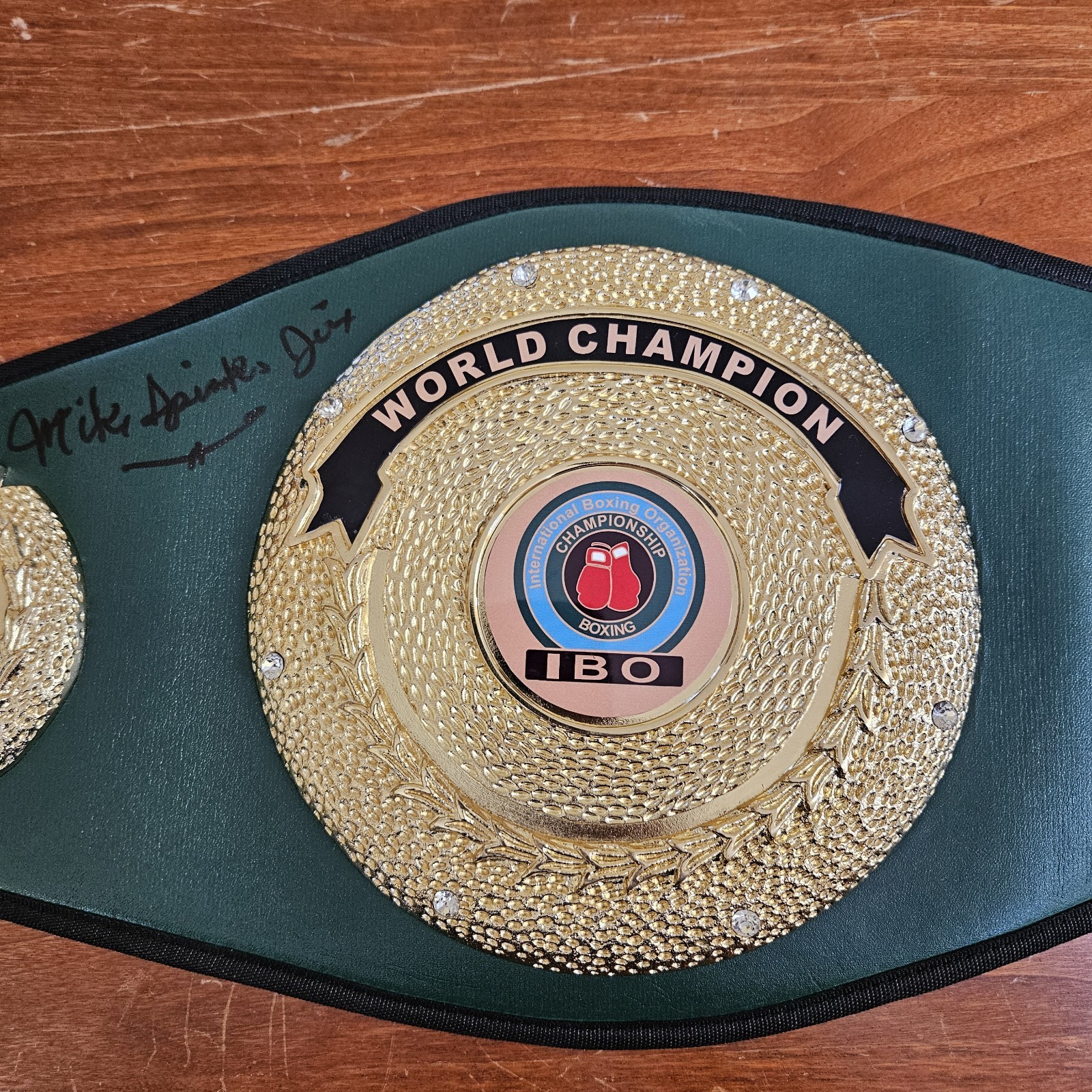 Michael Spinks Signed IBO Championship Belt 