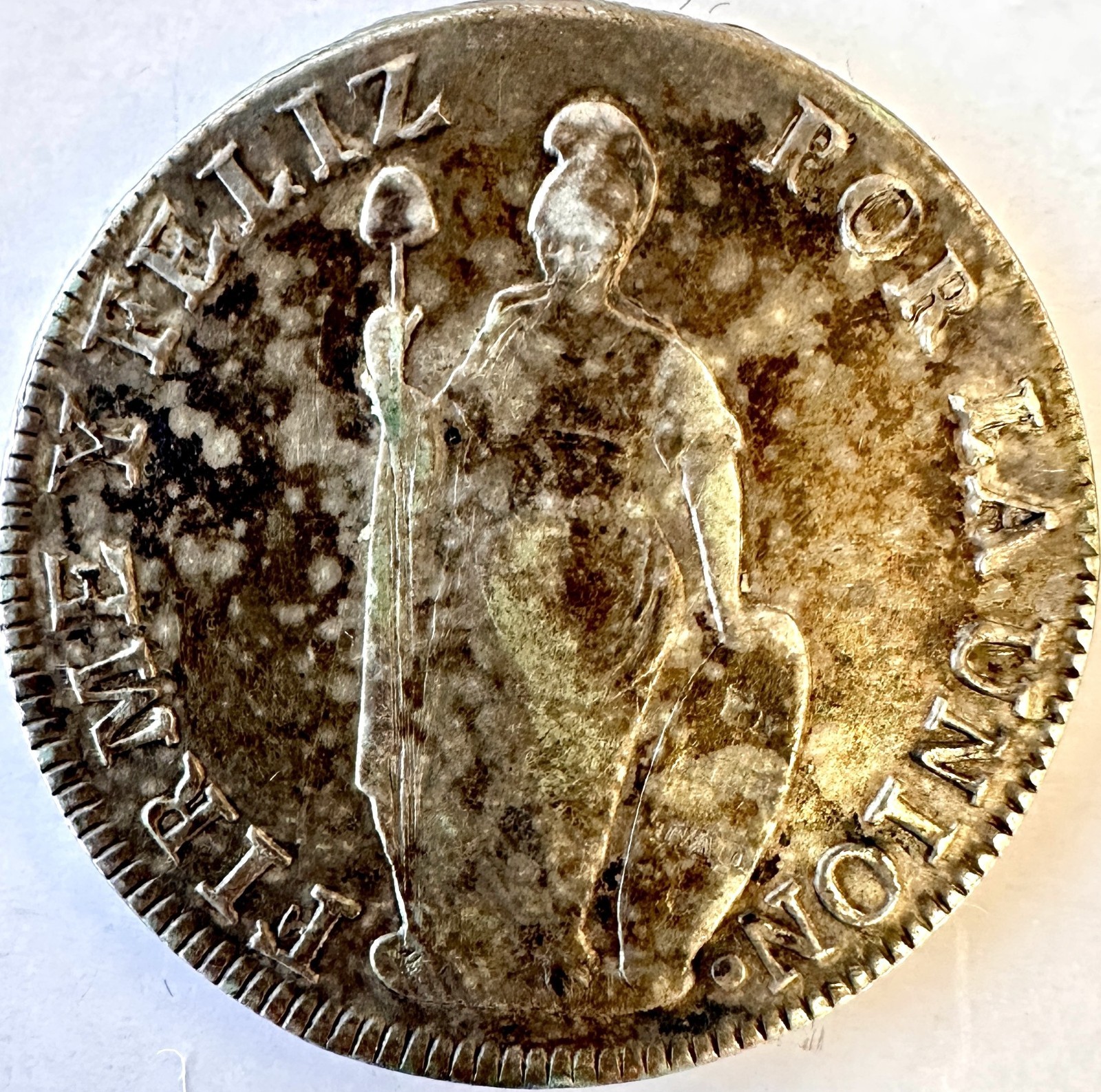 1839 PERU LIBERTY 8 Reales SILVER COIN ANTIQUE VINTAGE LIMAE MB KM#142.3