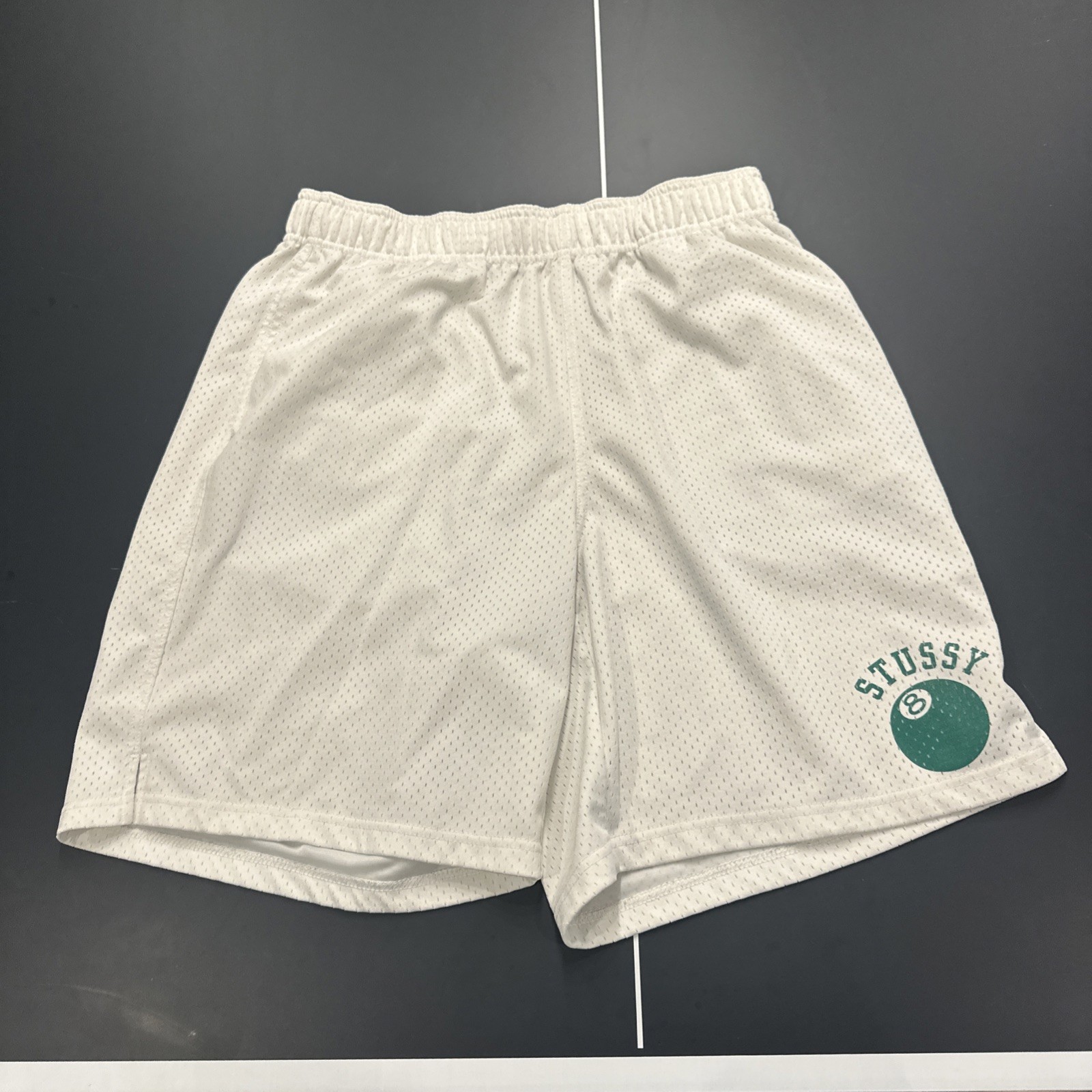 Stussy 8 Ball Mesh Shorts White Size Large