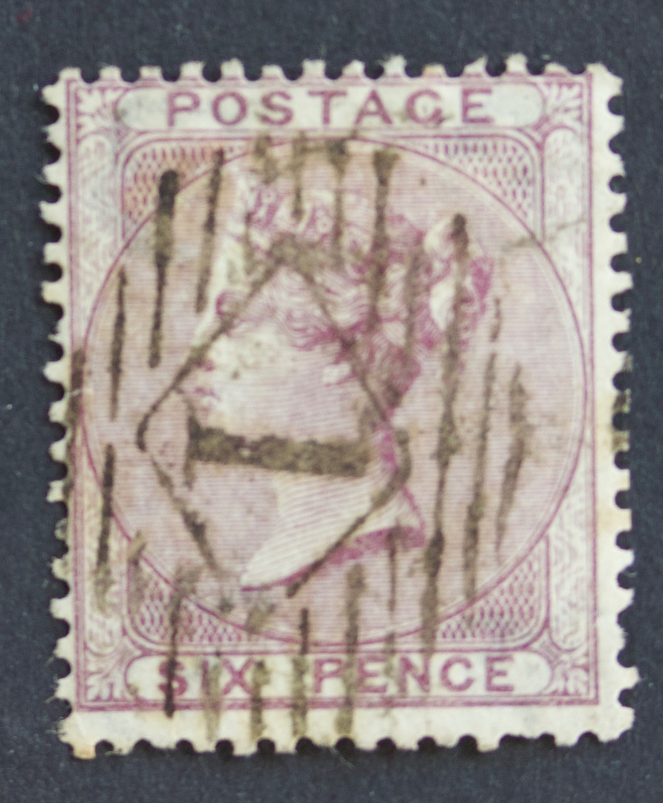 Great Britain 1855 SG70 six pence pale lilac stamp. Rare. Great Britain 1855 SG70 six pence pale lilac stamp. Rare.