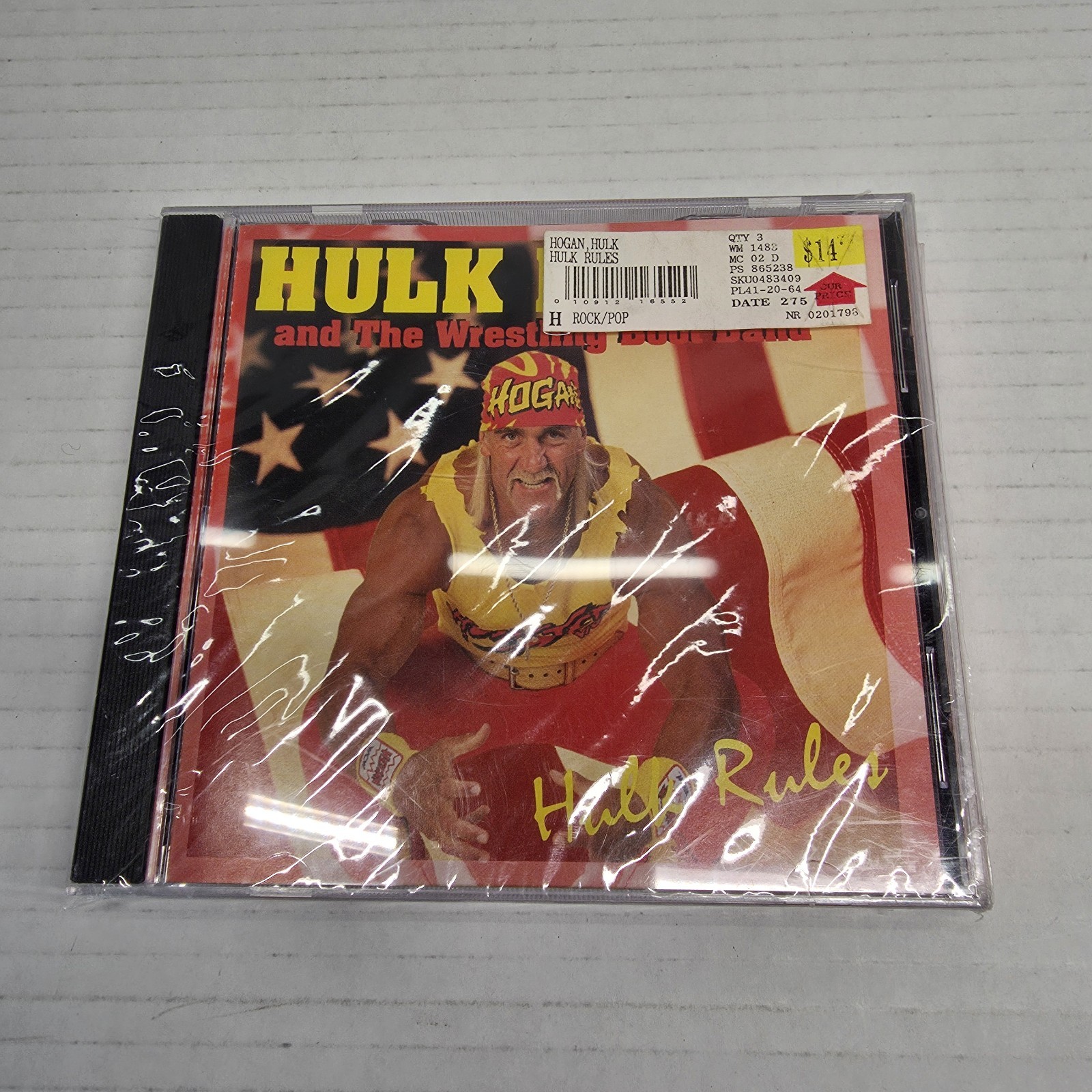 VTG Hulk Hogan & The Wrestling Boot Band Hulk Rules CD 1995 Select Records NIP