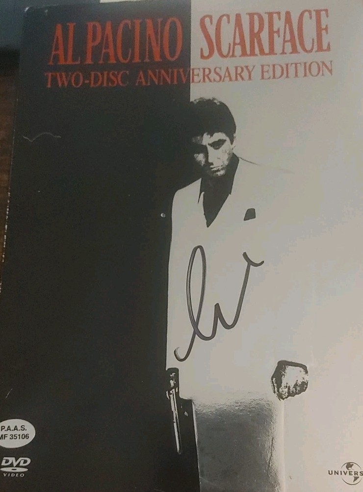 Al Pacino Hand Signed Scarface 2 DVD Anniversary Edition Letter Of Authenticity Al Pacino Hand Signed Scarface 2 DVD Anniversary Edition Letter Of Authenticity