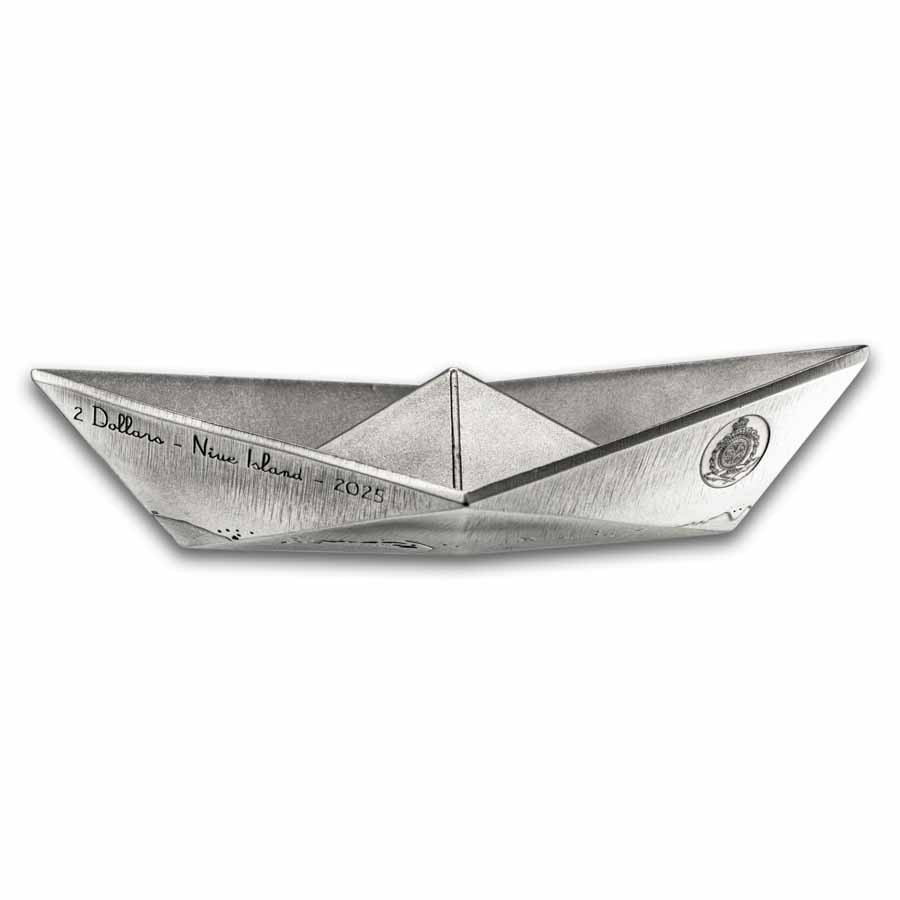 2025 Niue 2 oz Silver Folded Dreams: Paper Boat (Box & COA)