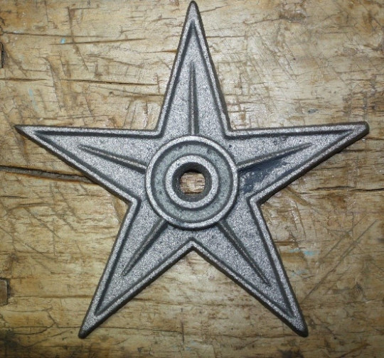 5 LG Cast Iron Stars Architectural Stress Washer Texas Lone Star Rustic Ranch 9\