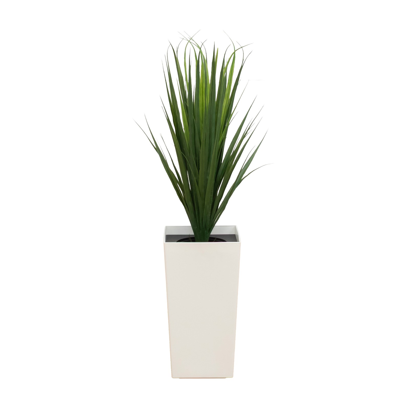 3-ft UV Resistant Artificial Grass Plant in White Tower Planter (Indoor/Outdoor) 3-ft UV Resistant Artificial Grass Plant in White Tower Planter (Indoor/Outdoor)