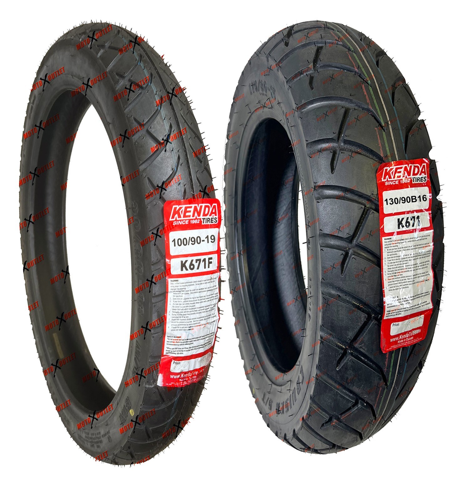 Kenda K671 100/90-19 130/90-16 Front Rear Tire Set Motorcycle Tires Kenda K671 100/90-19 130/90-16 Front Rear Tire Set Motorcycle Tires