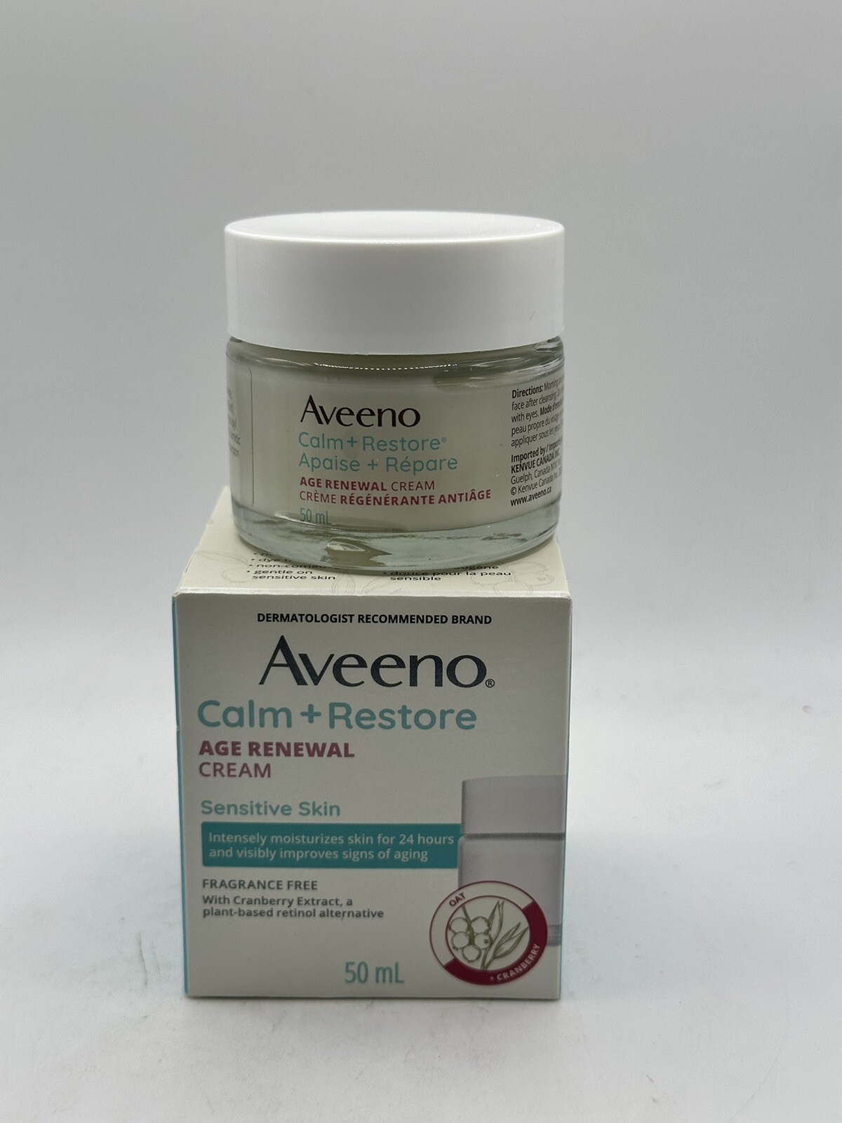 NEW IN BOX Aveeno calm restore age renewal cream 50ML