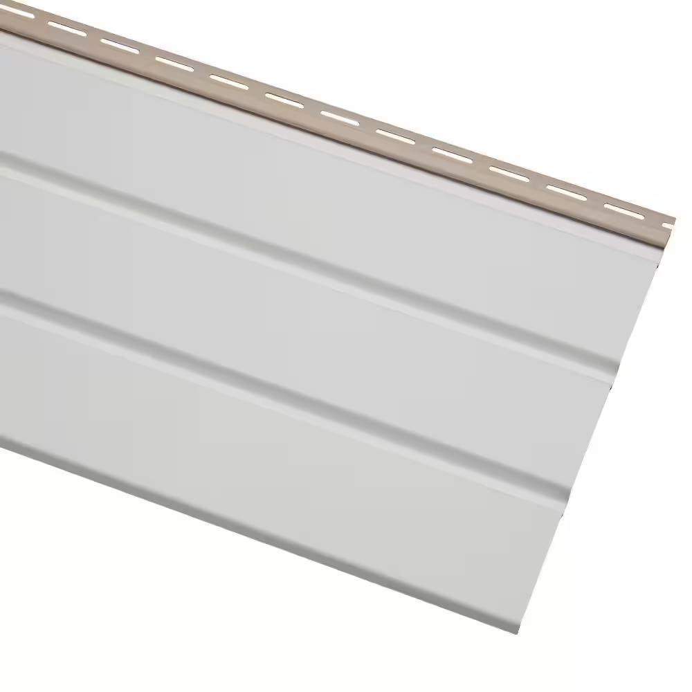 12.75 in X 0.5 in Rectangular Triple 4 In. Economy Solid Vinyl Soffit - Non-Vent