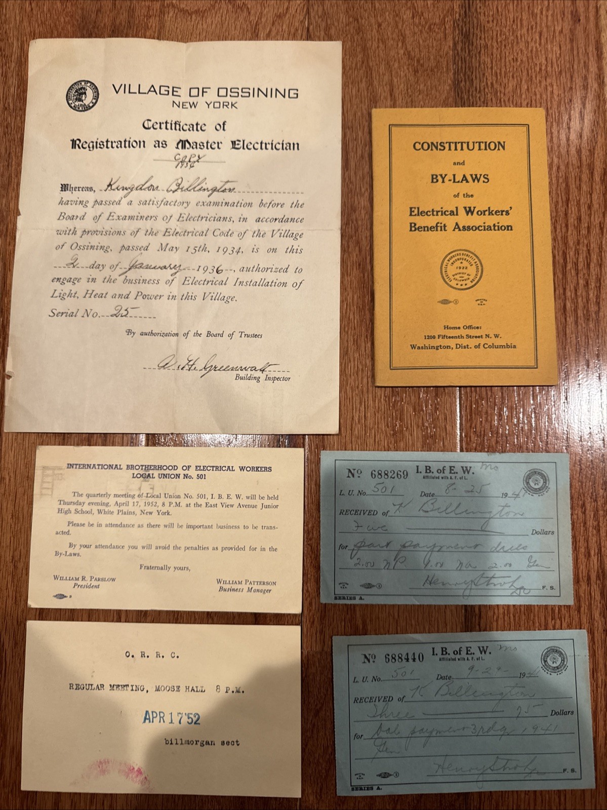 VTG 1930s IBEW International Brotherhood of Electrical Workers Lot Constitution VTG 1930s IBEW International Brotherhood of Electrical Workers Lot Constitution