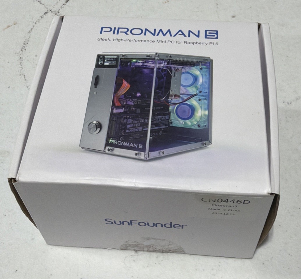 SunFounder Pironman 5 Max Mini-ITX Case for Raspberry Pi 5, Dual NVMe, RGB, OLED