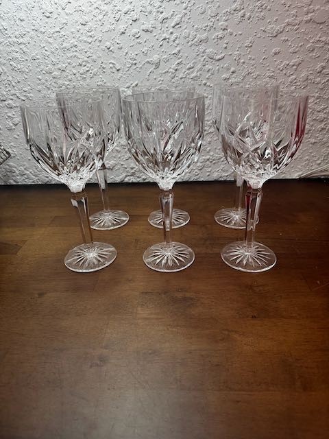 Waterford Marquis Brookside Crystal Water Wine Goblets Glasses Ireland Set Of 6 Waterford Marquis Brookside Crystal Water Wine Goblets Glasses Ireland Set Of 6