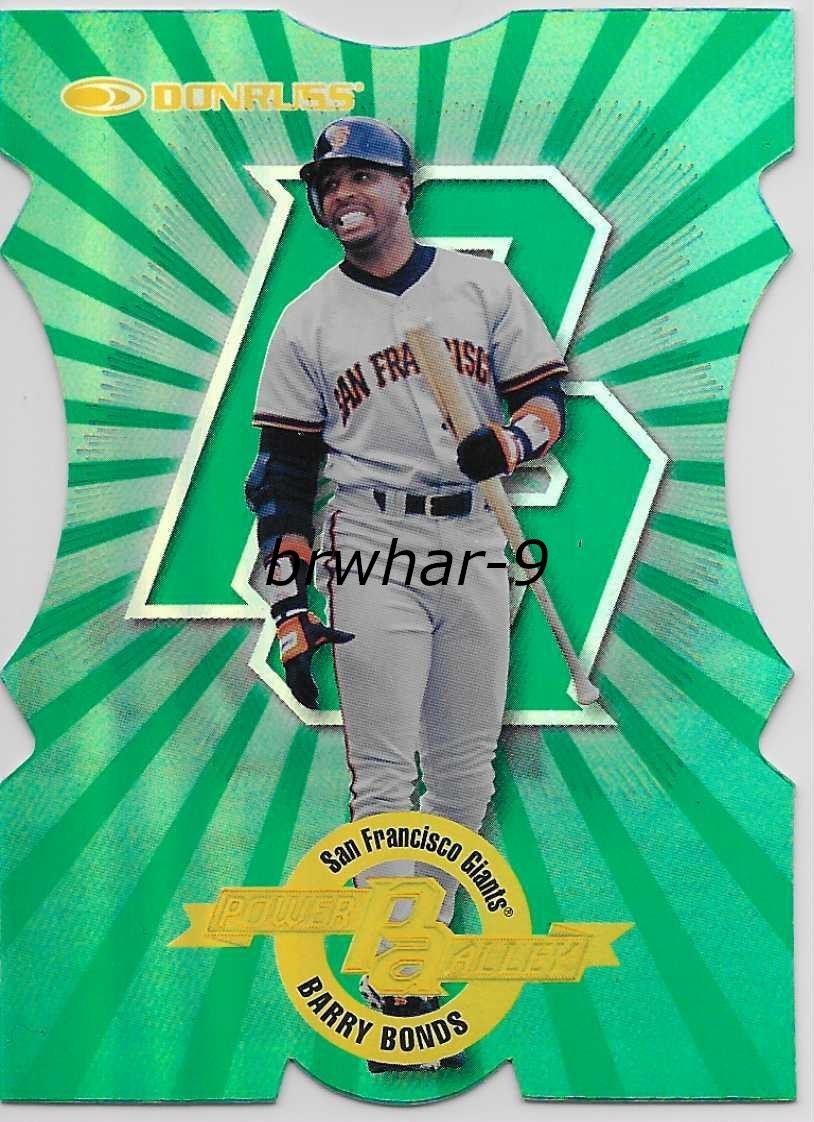 1997 Donruss - Power Alley Green Barry Bonds #16 Die-Cut /250 1997 Donruss - Power Alley Green Barry Bonds #16 Die-Cut /250