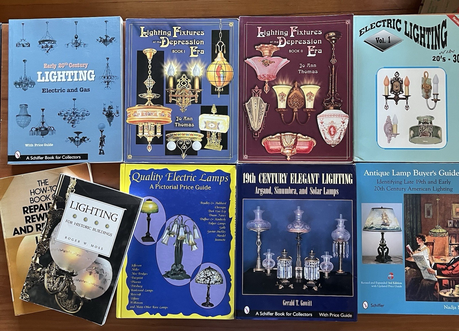 Vintage Antique Lighting Reference Library-Lot 9 Books-Schiffer 19th/20th Centur