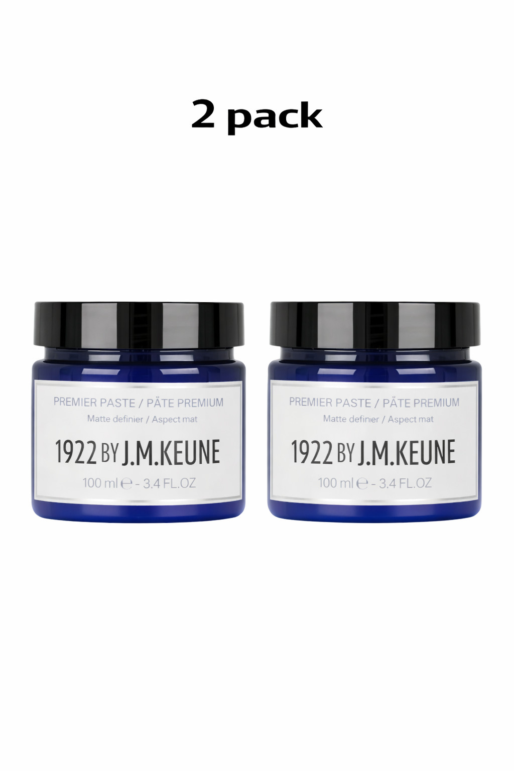 2pcs HAIR MODELING PASTE 1922 BY J. M. KEUNE PREMIER PASTE 100 ml / 3.4 fl. oz.