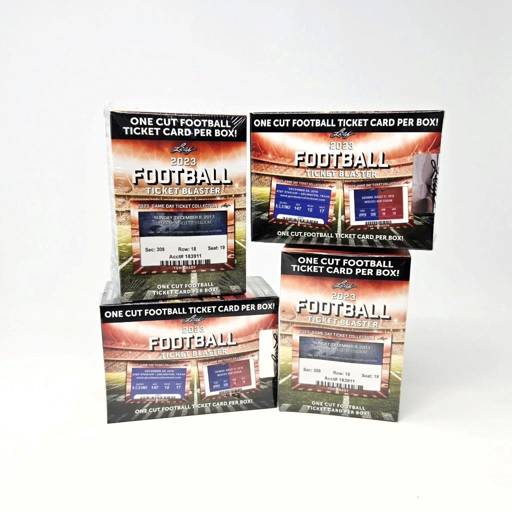 2023 Leaf Football Ticket Blaster - Lot of 4 Factory Sealed Boxes