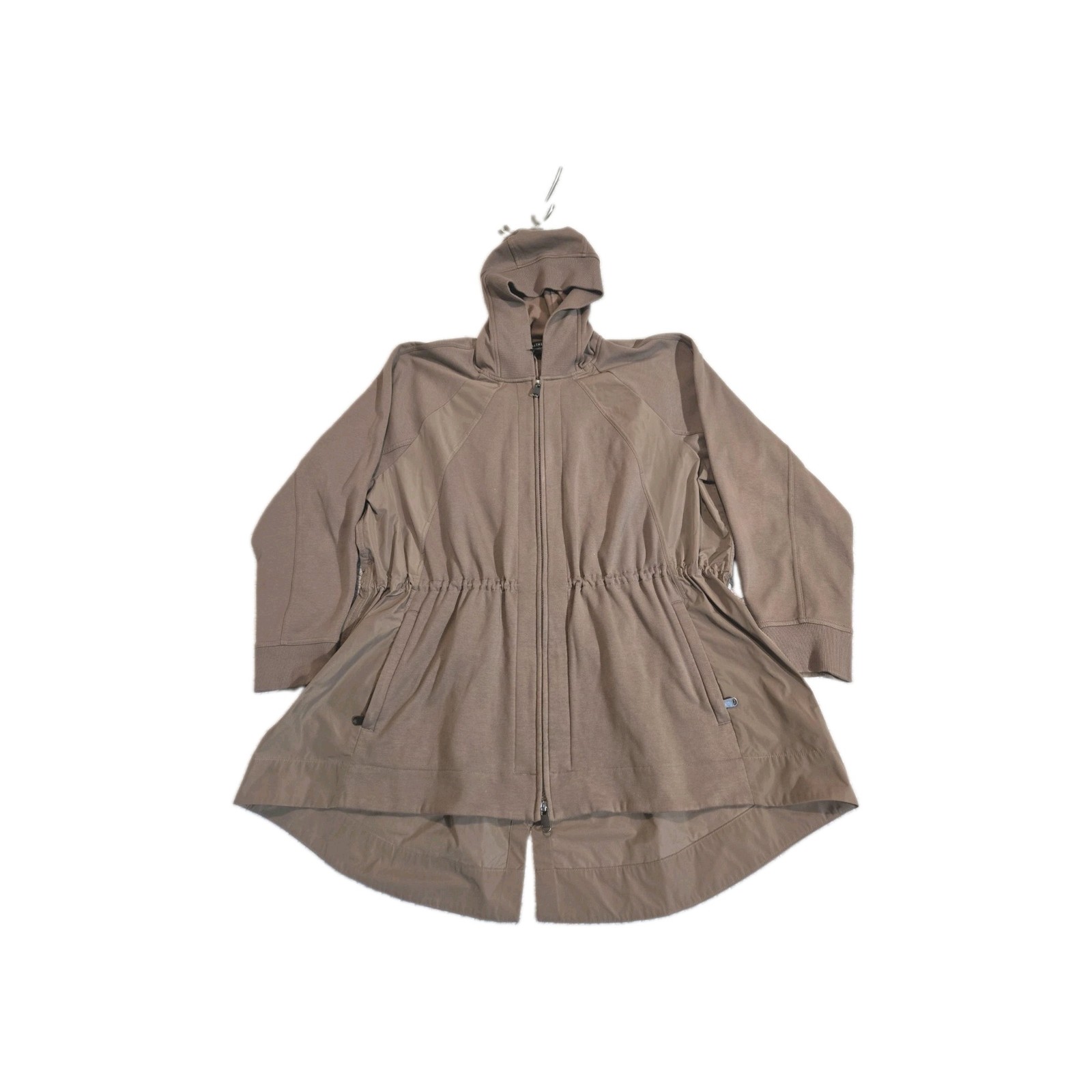 Athleta Sz 1X Hooded Jacket Triumph Hybrid Full Zip Nwot Pockets Brown