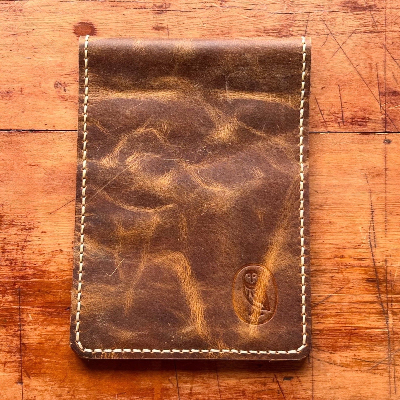 Old Barnwell Golf Yardage Book Cover Genuine Leather Cognac Brown Wax Oil 5x7 Old Barnwell Golf Yardage Book Cover Genuine Leather Cognac Brown Wax Oil 5x7