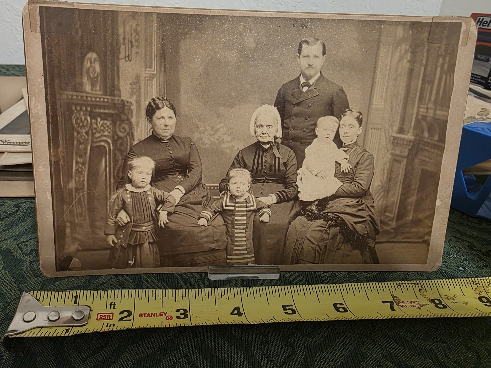 Antique 1890s Cabinet Card Post Civil War Era Family Photo Martinsburg WV