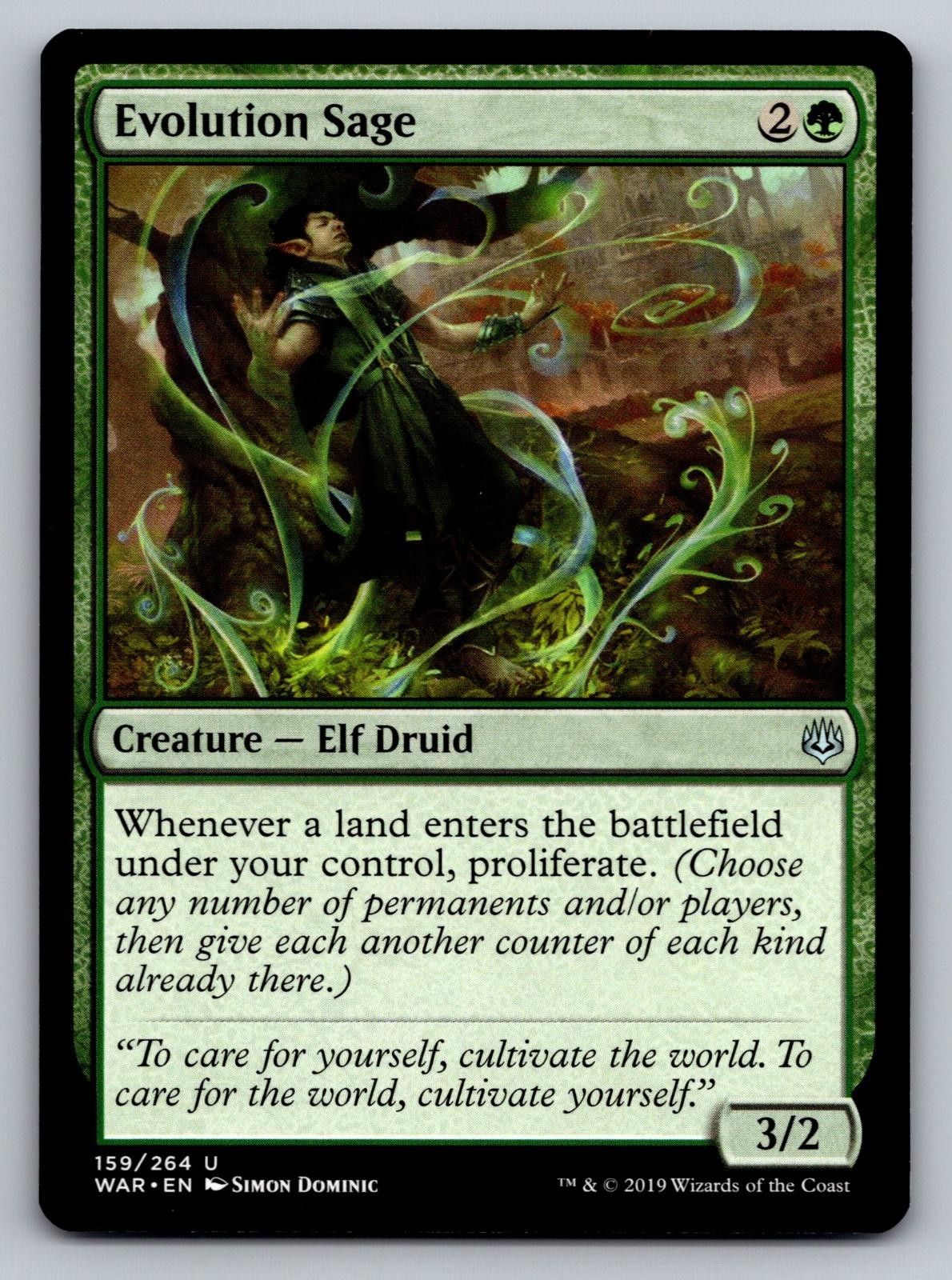 Evolution Sage 159 Uncommon War of the Spark Magic: The Gathering Near Mint