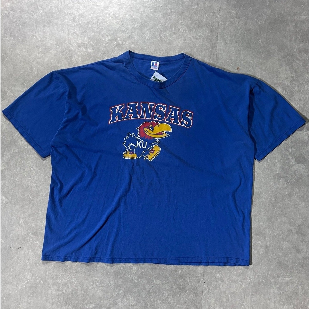 2000\'s Vintage Kansas Jayhawks Russell Blue T-Shirt -XXXL