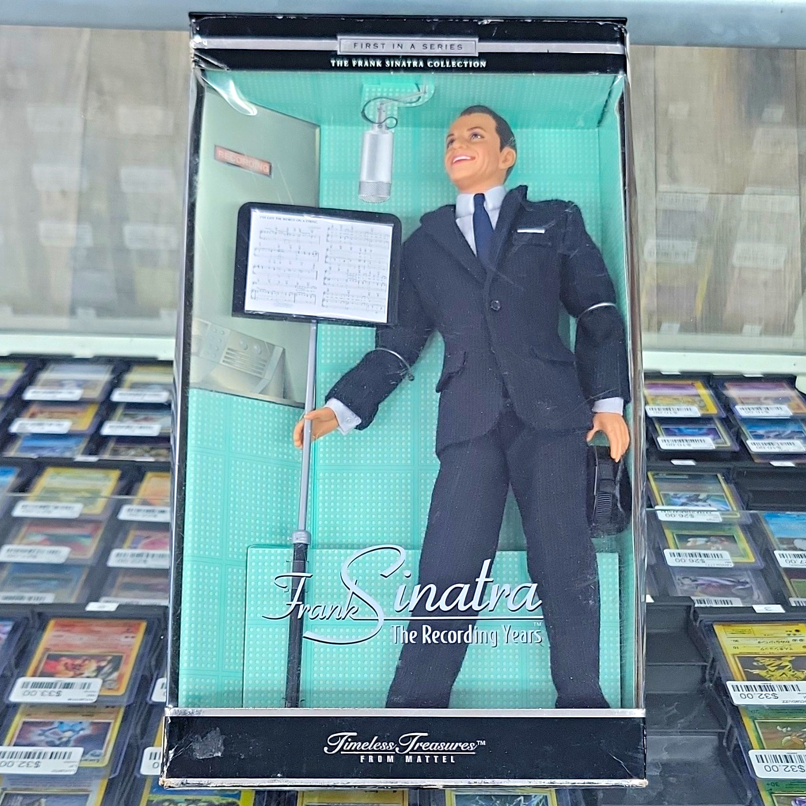 Mattel Timeless Treasures Frank Sinatra Recording Years Figure In Box w/ Stands