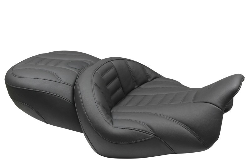 Mustang 1 Piece Deluxe Super Touring Seat Black Harley FLRT/FLTRT 15-25 79598