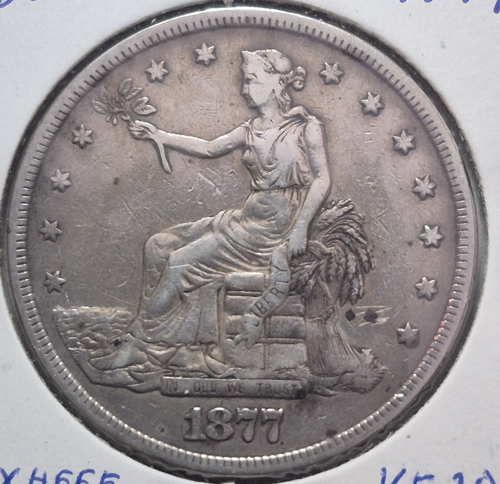1877 P Trade Dollar Silver Dollar - VF - Very Fine