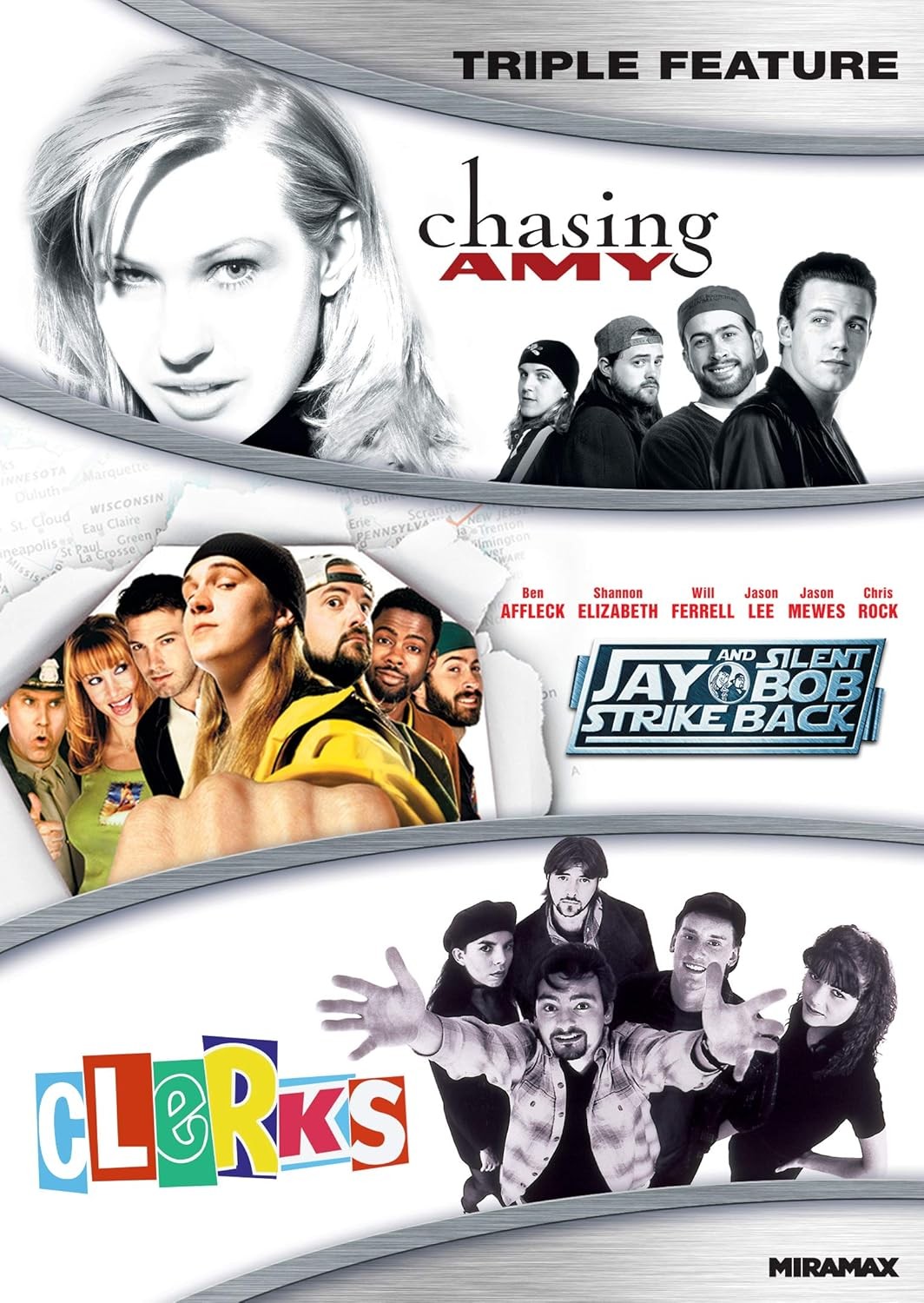 Chasing Amy / Jay and Silent Bob Strike Back / Clerks [DVD] BRAND NEW
