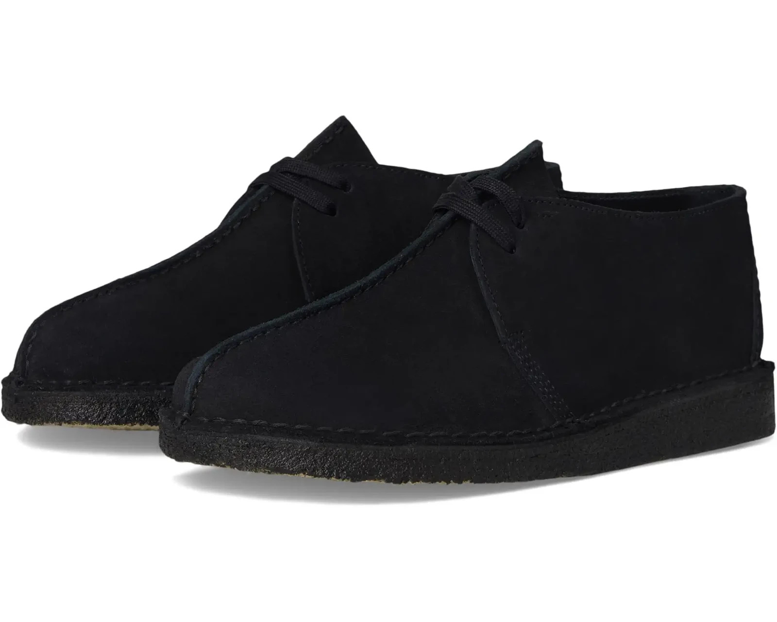 CLARKS ORIGINALS MEN\'S DESERT TREK BLACK SUEDE
