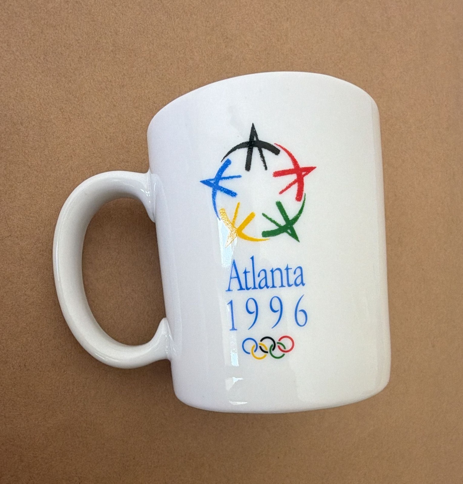 Vintage Atlanta 1996 Olympic Games Coffee Mug White Ceramic Vintage Atlanta 1996 Olympic Games Coffee Mug White Ceramic