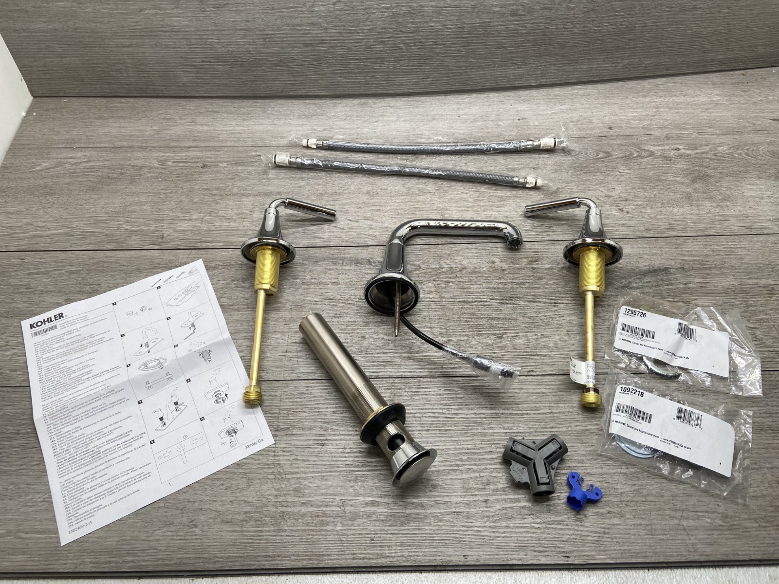 Kohler K-27416-4-CP Tone 1.2 GPM Widespread Bathroom Faucet Kohler K-27416-4-CP Tone 1.2 GPM Widespread Bathroom Faucet