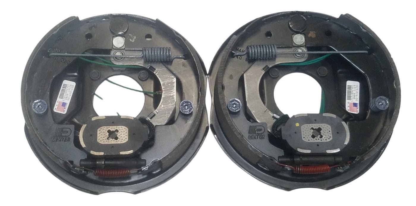 Pair DEXTER 3500# Trailer Axle Brake kit 10x2.25 Electric Backing Plate Complete