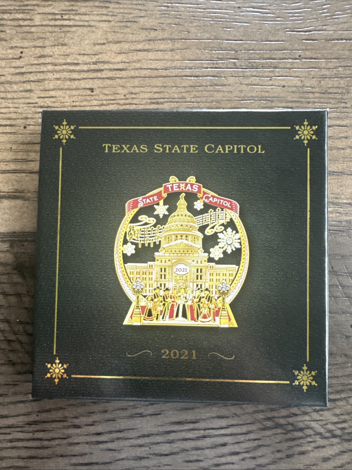 3 Pack Texas State Capitol Christmas Ornament 2021 Victorian Carolers