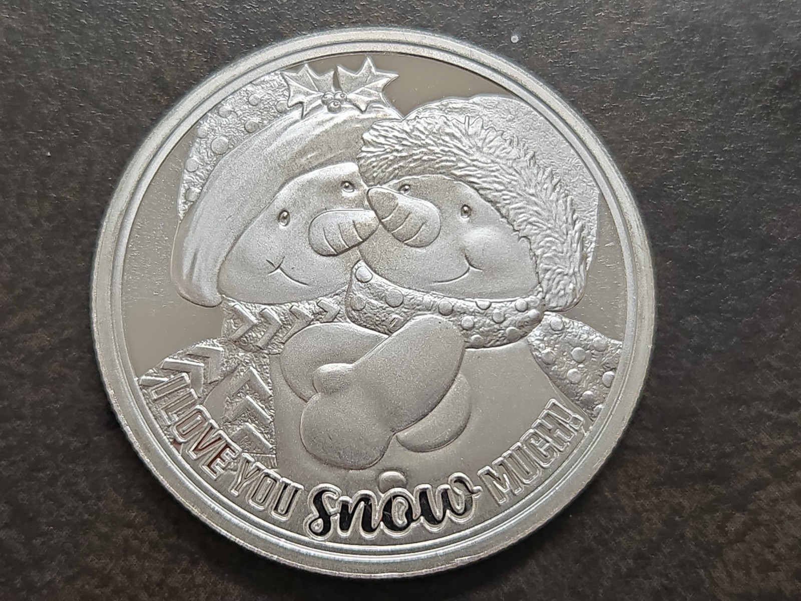 Snowman I Love You Snow Much Christmas 1 oz Silver Round Coin Snowman I Love You Snow Much Christmas 1 oz Silver Round Coin