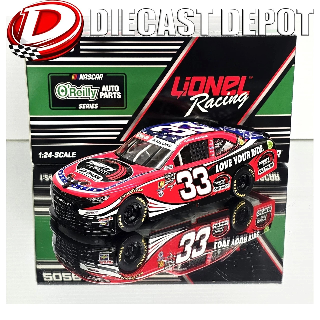 CLEETUS MCFARLAND 2026 TOMMY’S EXPRESS CAR WASH 1/24 ARC DIECAST