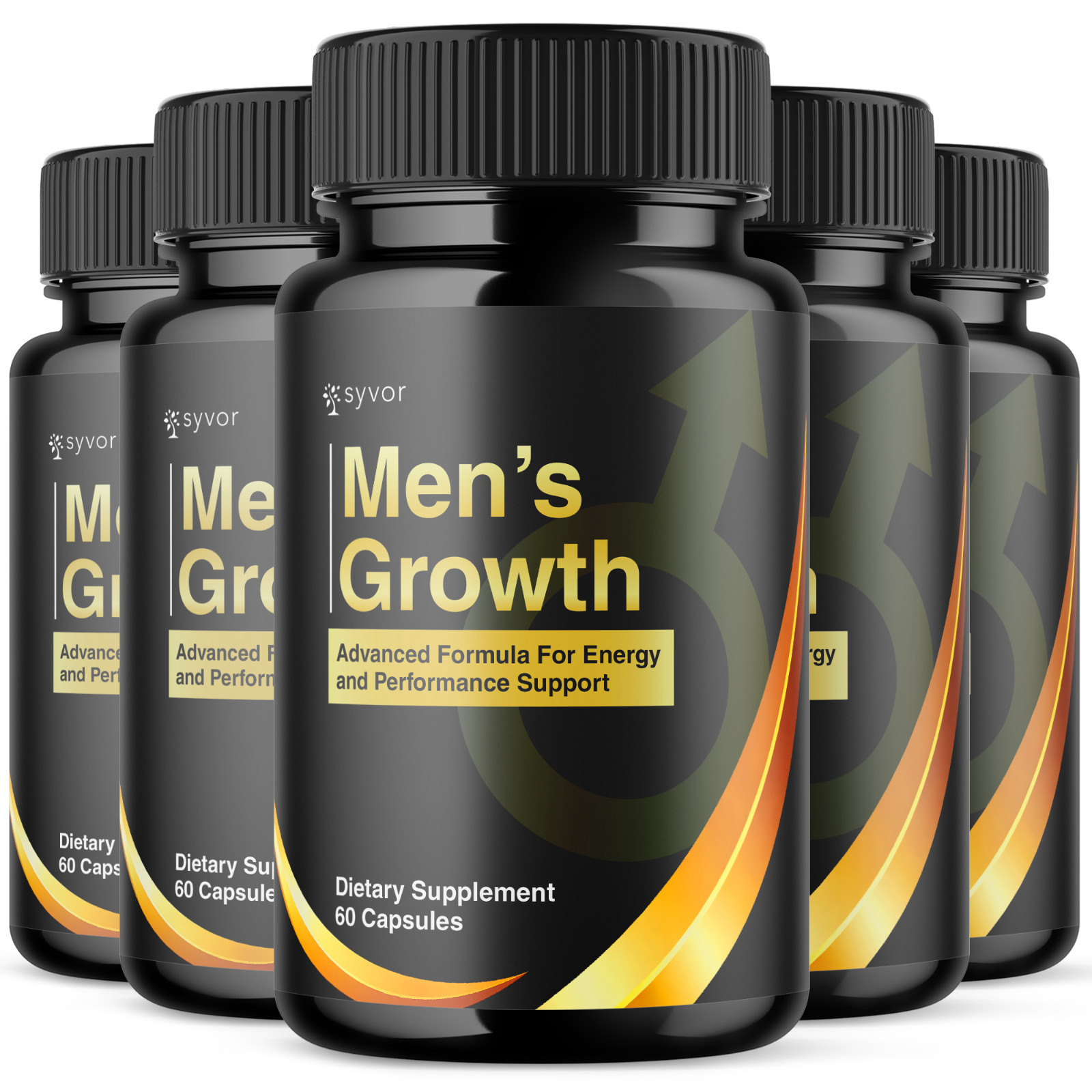 (5 Pack) Men's Growth Advanced Male Support Supplement Men'sGrowth 300 Capsules